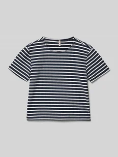 T-shirt o kroju regular fit z dodatkiem wiskozy model ‘NELLA’ - Koszulki dla dziewczynek - miniaturka - grafika 1