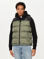 Kamizelki męskie - SCHOTT N.Y.C. Bezrękawnik UTAHV Zielony Regular Fit - miniaturka - grafika 1