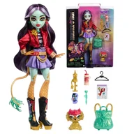 Lalki dla dziewczynek - Monster High Jinafire Long Lalka Modowa Podstawowa + Akcesoria - miniaturka - grafika 1