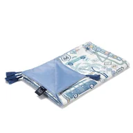 Koce i narzuty dla dzieci - LA MILLOU LEKKI KOCYK - L - ROUTE 66 COLOUR - DOVE BLUE VELVET - miniaturka - grafika 1
