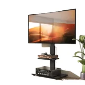 Uchwyty do telewizora - Uchwyt do telewizora, obrotowy, z regulacją wysokości, czarny - miniaturka - grafika 1