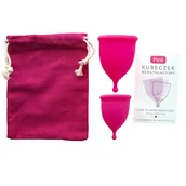 Kubeczki menstruacyjne - Pink, kubeczek menstruacyjny, rozmiar S i M, 2 sztuki - miniaturka - grafika 1