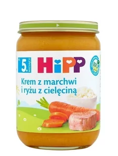 Hipp Danie BIO - krem z marchwi i ryżu z cielęciną - bez glutenu, zagęstników i aromatów - Dania dla dzieci - miniaturka - grafika 2