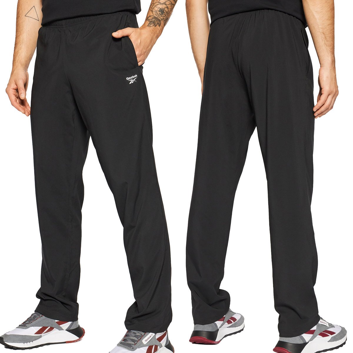 Reebok męskie spodnie dresowe czarne treningowe prosta nogawka FP9170 S