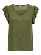 Bluzki damskie - ONLY Bluzka "Chiara" w kolorze khaki - miniaturka - grafika 1