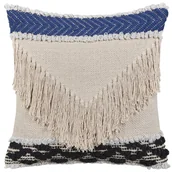 Poduszki dekoracyjne - Bawełniana Poduszka Dekoracyjna Z Frędzlami 45 X 45 Cm Beżowa Sofca - miniaturka - grafika 1
