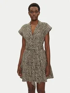 Sukienki - Morgan Sukienka koszulowa 251-REVAM Brązowy Regular Fit - miniaturka - grafika 1