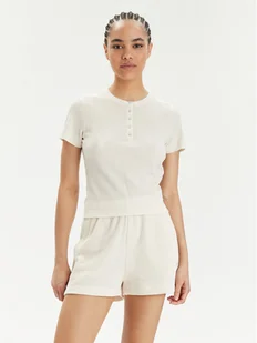 Champion T-Shirt E10013 Beżowy Regular Fit - Koszulki i topy damskie - miniaturka - grafika 1