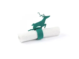 Serwetnik ze wzorem świątecznym - Renifer - 21 cm - 1 szt. - Dekoracja stołu - miniaturka - grafika 1