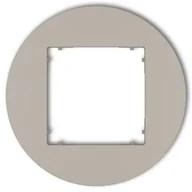 Klawisze i ramki - Ramka pojedyncza okrągła Karlik MINI - taupe - miniaturka - grafika 1