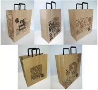 Opakowania i torebki na prezenty - Torebka Kraft 380x320 XL kwiaty mix FRESH - miniaturka - grafika 1