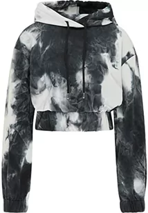 ocy Damska bluza z kapturem 82733741, czarno-niebieska biała, XXL, czarny, niebieski, biały, XXL - Bluzy damskie - miniaturka - grafika 1