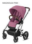 Wózki dziecięce - CYBEX BALIOS S LUX SILVER FRAME Magnolia Pink - miniaturka - grafika 1