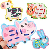 Sortery dla dzieci - Gra Logiczna Zręcznościowa Przeplatanka Zwierzątka Jhtoy-428 - miniaturka - grafika 1