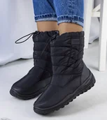 Botki damskie - Czarne śniegowce  KK274599-37 - miniaturka - grafika 1