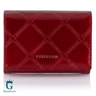 Portfele - Mały czerwony portfel damski PETERSON 445-PLT z RFID - miniaturka - grafika 1