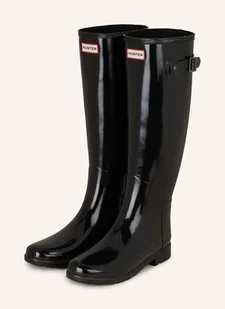 Hunter Kalosze Original Refined Tall Gloss schwarz - Kalosze damskie - miniaturka - grafika 1