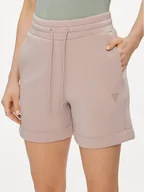 Spodenki damskie - Guess Szorty sportowe Elly V2YD10 K7UW2 Beżowy Relaxed Fit - miniaturka - grafika 1
