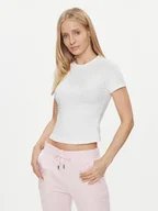 Koszulki i topy damskie - Juicy Couture T-Shirt Shrunken Diamante JCMCT223257 Biały Slim Fit - miniaturka - grafika 1