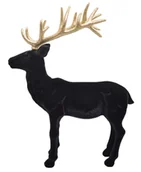 Ozdoby bożonarodzeniowe - Renifer welurowy, czarny, maxi, 63x14x76 cm - miniaturka - grafika 1