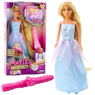 Lalki dla dziewczynek - Lalka Anlily Suknia Balowa Długie Włosy Do Stylizacji Lokówka Spinki LEAN Toys - miniaturka - grafika 1