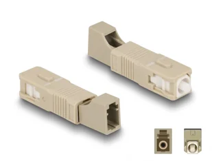 DeLOCK 87942 adapter światłowodowy LC/SC 1 szt. Beżowy - Wtyczki i adaptery - miniaturka - grafika 1