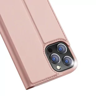 Dux Ducis Skin Pro kabura etui pokrowiec z klapką iPhone 13 Pro różowy - Etui i futerały do telefonów - miniaturka - grafika 3