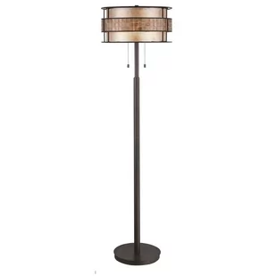 Elstead Lighting Laguna Floor Lamp QZ/LAGUNA/FL/A Elstead Lampa podłogowa abażurowa stylowa QZ/LAGUNA/FL/A ) - Lampy stojące - miniaturka - grafika 1
