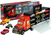 Samochody i pojazdy dla dzieci - Duża Ciężarówka z Resorakami Walizka 12 Autek - miniaturka - grafika 1