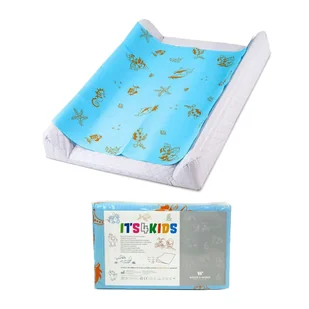 Podkład na przewijak dla niemowląt 50cm x 60cm niebieski podfoliowany 54g Its4kids 40szt - Kosmetyczne akcesoria jednorazowe - miniaturka - grafika 1