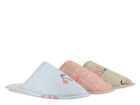Kapcie Papcie Damskie wisieńki wiśnie w kratkę 3 kolory r.36 B512203
