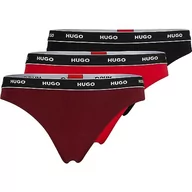 Majtki damskie - BOSS Stringi damskie Triplet Thong Stripe, Open Miscellaneous982, XXL - miniaturka - grafika 1