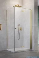 Kabiny prysznicowe - Radaway Nes KDJ B Brushed Gold kabina 90x100 prawa szczotkowane złoto 10025090-99-01R/10039100-01-01 - miniaturka - grafika 1