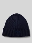 Czapki damskie - Czapka z dzianiny z naszywką z logo - miniaturka - grafika 1