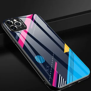 Color Glass Case etui pokrowiec nakładka ze szkła hartowanego z osłoną na aparat iPhone 11 Pro Max pattern 2 - Etui i futerały do telefonów - miniaturka - grafika 14