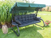 Poduszki ogrodowe - Poduszka Na Huśtawkę Pola, 105 X 100Cm, Czarny Ekolen - miniaturka - grafika 1