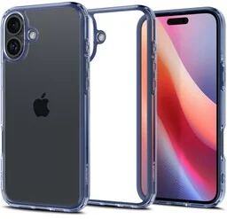 Spigen Etui Ultra Hybrid do iPhone 16, przezroczysto-niebieskie - Etui i futerały do telefonów - miniaturka - grafika 1