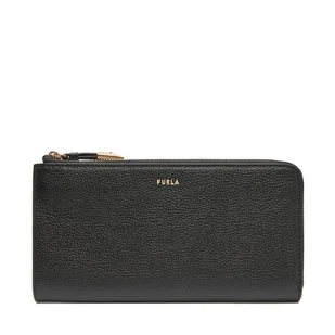 Duży Portfel Damski Furla Goccia L Zip Around WP00471 BX3036 KH O6000 Czarny - Portfele - miniaturka - grafika 1