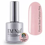 Lakiery hybrydowe - Em nail professional Modelująca baza hybrydowa UV/LED Power Base Parisian Pink 15ml - miniaturka - grafika 1