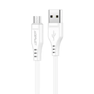 Acefast Kabel USB - micro USB 1,2m, 2,4A biały (C3-09 white) C3-09-A-M white - Kable USB - miniaturka - grafika 1