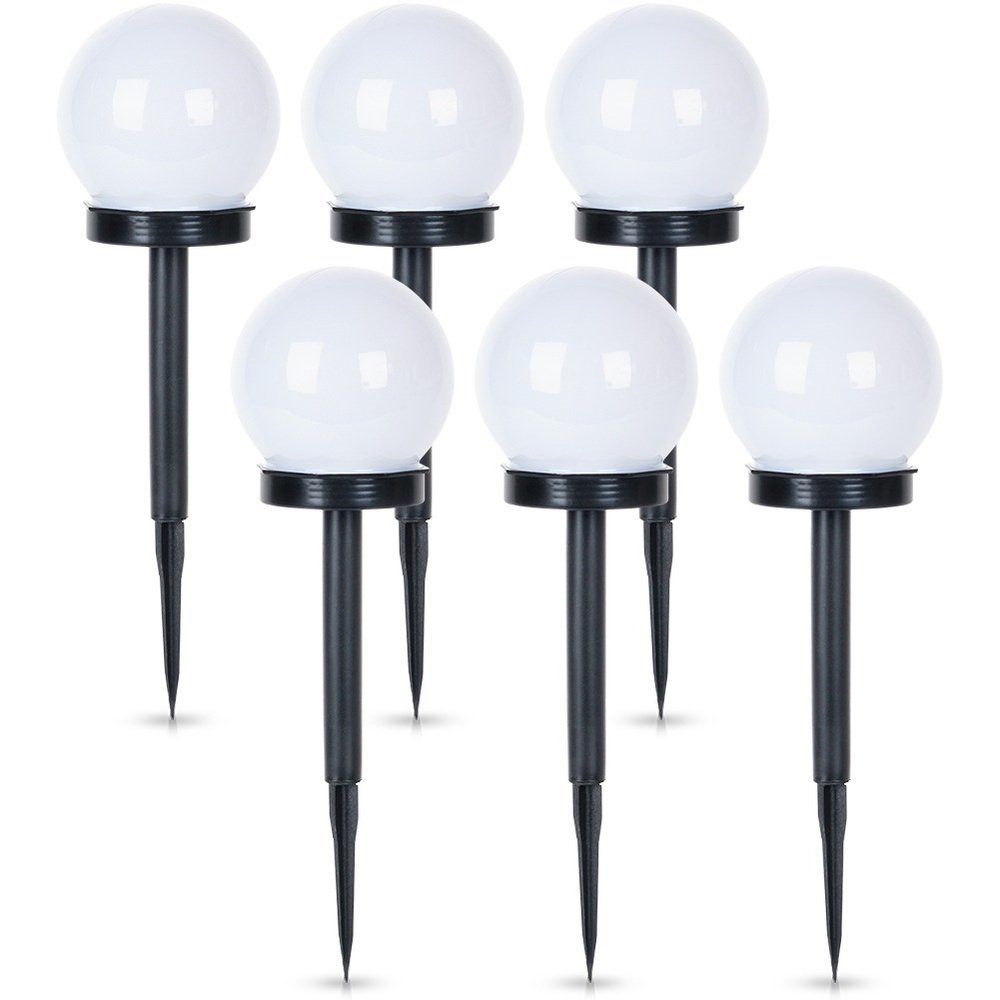 Artemis 6X Lampa Ogrodowa Solarna Lampki Wbijane Gruntowe Kula Led Z Czujnikiem