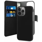 Etui i futerały do telefonów - PURO Etui Wallet Detachable 2w1 do Apple iPhone 13 Pro Max Czarny - miniaturka - grafika 1