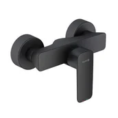 Baterie wannowe i prysznicowe - Kludi 408413975 PURE&STYLE jednouchwytowa bateria natryskowa czarny mat - miniaturka - grafika 1