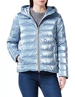 Kurtki damskie - Geox Damska kurtka puchowa Mylouse Down Coat, Stonewash, 54 (DE) - miniaturka - grafika 1