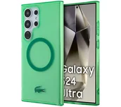 Etui i futerały do telefonów - Lacoste Transparent MagSafe do Samsung Galaxy S24 Ultra Zielony - miniaturka - grafika 1