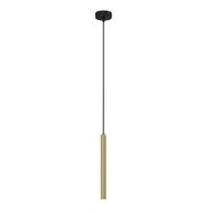 Lampy sufitowe - Luminex Tube 4118 lampa wisząca zwis 1x8W G9 czarna/brązowa - miniaturka - grafika 1