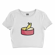 Koszulki i topy damskie - Bona Basics, Damski T-shirt basic, z nadrukiem cyfrowym, 100 bawełny, biały, swobodny, damski top, rozmiar: L, biały, L Krótki - miniaturka - grafika 1