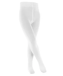 FALKE Uniseks - dzieci Rajstopy Family K TI Zrównoważona Bawełna grube jednokolorowe 1 Para, Biały (White 2000), 80-92cm (12-18 miesiące) - Rajstopy - miniaturka - grafika 1