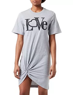 Love Moschino Sukienka T- Shape, Jasnoszary Mieszany, 44 Kobiety, Jasnoszary Mieszany, 42 - Sukienki - miniaturka - grafika 1