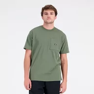 Koszulki męskie - Koszulka męska New Balance MT31542DON  zielona - miniaturka - grafika 1